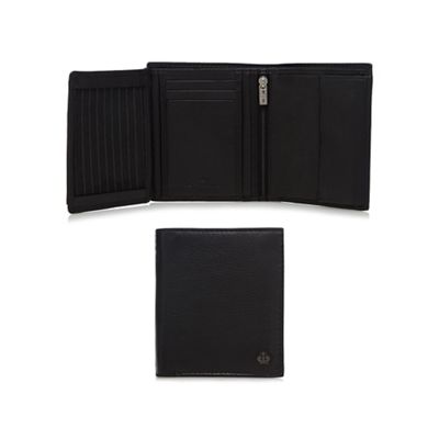 Black leather fold over wallet